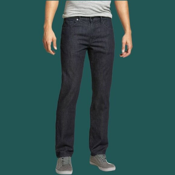 J Brand Kane Straight Fit -Leg Mens Dark Wash Denim Jeans Dark Gray 33 - Picture 1 of 16